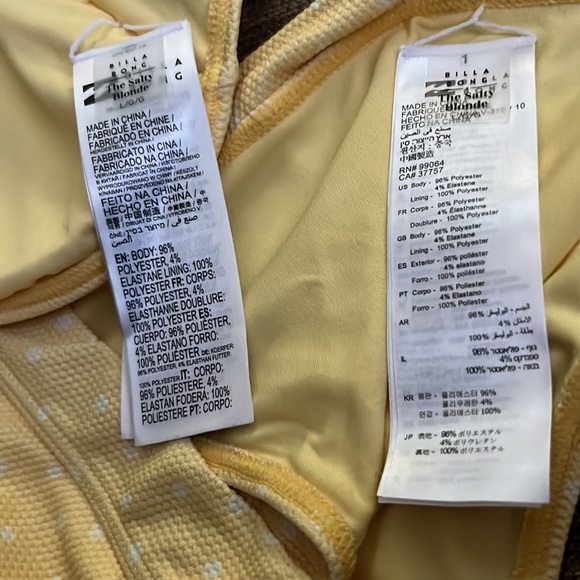 Billabong Salty Blonde Sundipped Bandeau Bikini Top - Picture 6 of 6